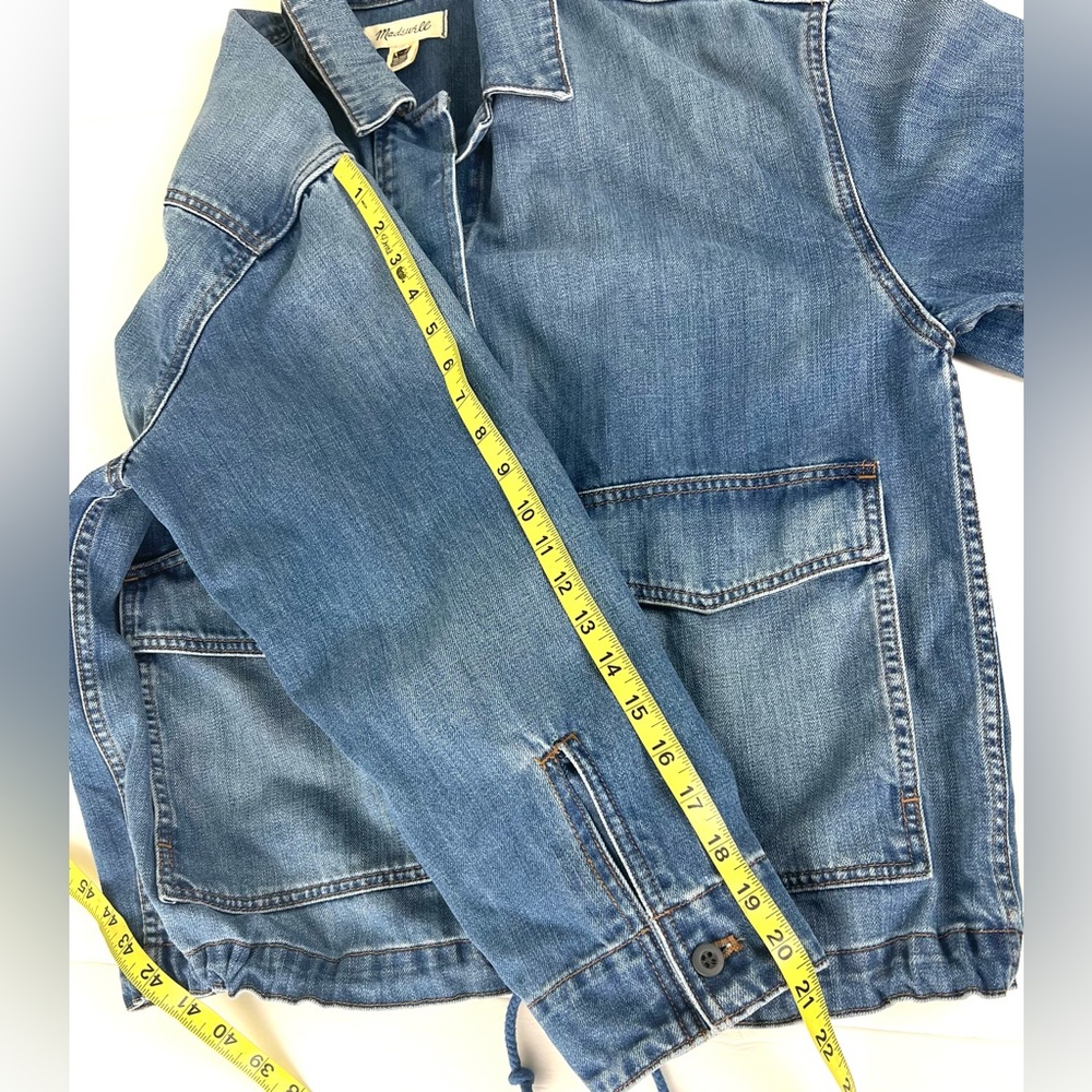 Madewell Drawstring Shirt Jean Jacket - Picture 12 of 12
